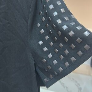 a.n.a Black Top with Studded Sleeves